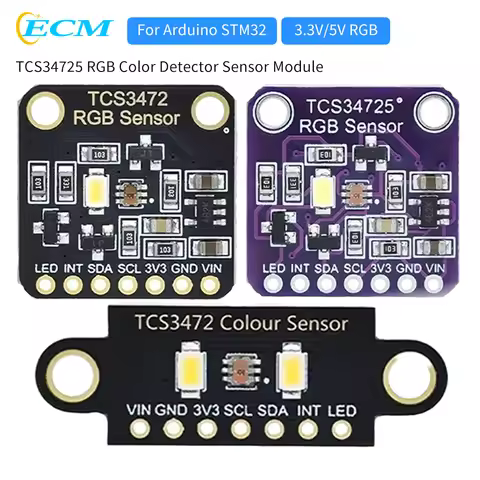 TCS34725 RGB Color Detector Sensor Module Color Sensor Recognition Module 3.3V/5V RGB Color Sensor f