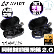 Aviot TE-W2 同軸雙動圈自適應混合主動降噪真無線藍牙耳機｜銀灰色｜TE-W2-SL｜