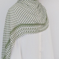 ผ้าชีฟองพิมพ์ลาย keffiyeh ผ้าโพกหัวมุสลิมผ้าชีฟองมาใหม่ล่าสุด2024