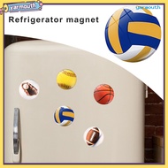 [Yar] 2Pcs 25MM Rugby Refrigerator  Synthetic Resin Home Decoration Mini Football Baseball Volleyball Microwave Oven Fridge  Sports Enthusiasts Gift
