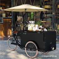 Fashion Night Market Stall Cart, Removable Coffee Cart, Iron Flower Cart, Outdoor Promotional Displa
