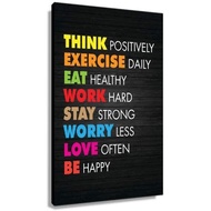 Motivational And Inspirational Poster Painting Canvas Art Pictures for Kitchen Photos Vertical Artwo