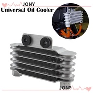 JONYPH Original Oil Cooler, Durable Aluminum Universal Oil Cooler, 5 Row 65ml Motorcycle Engine Radi