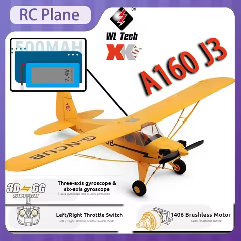 Hot Sale WLtoys A160 J3 RC Plane 2.4G 4-Ch 6-Axis Fixed-Wing Foam Brushless 3D / 6G Plane Glider Rc 