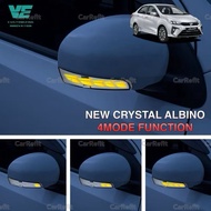 CarRefit perodua bezza 2016-2025 car side mirror led lamp chrome albino accessories