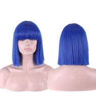One Knife Cut Princess Cut Qi Bangs Wig Short Straight Hair Bob Wig Female Short Hair Full Headgear 
