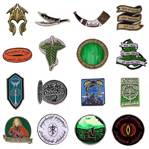 Hero Elements Fantasy Movie Series Fine Brooch Backpack Hat Jacket Decorating Metal Enamel Pin Cute 