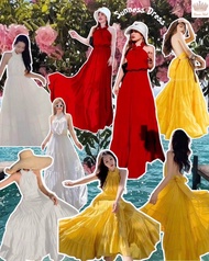 Sunness dress #เดรสอลัง #เดรสหรู #ชุดออกงาน #ชุดเที่ยว #เดรสยาว #ชุดไปทะเล #เดรสสีเหลือง #รุ่นใหม่ #ชุดดินเนอร์