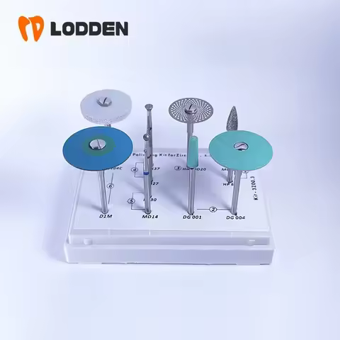 Dental Zirconia Grinding Polishing Kit Diamond Stones Polishers Tungsten Carbide Burs Diamond Dics D