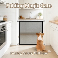 Dog Cat Pet Fences Magic Door Magic Cat Gate Folding Safety Net Door Guard
