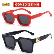 Supken Eyewear AS73 Sunglasses – Personality Red & Luxurious Square Black