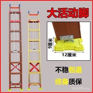 Ladder Single-Sided Lift Ladder Straight 12m 10m Work Ladder Aluminum Alloy Engineering Ladder 8m Th