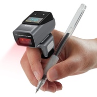 Eyoyo 2D Bluetooth Ring Barcode Scanner with Screen, Mini Wearable Wireless Finger QR Bar Code Scann