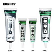KUNHEV Universal Adhesive, CP-0001 CP-0002 50ML 15ML Repair Border Glue, Traceless Transparent Black