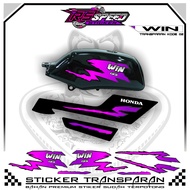WIN Striping Variations of TRANSPARENT WIN Stickers CODE 02 PREMIUM MATERIAL