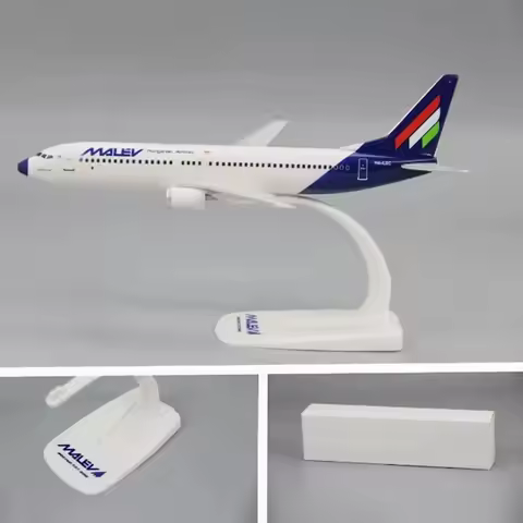 1:200 Scale B737-800 MALEV Airline ABS Plastic Airplane Model Aviation Hobbies Decoration Gift Home 