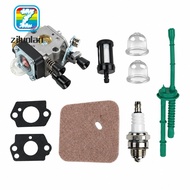 ZILUOLAN 9 Pcs/Set Carburetor Kit, with Primer Bulb with Gasket Carburetor Replacement, for STIHL FS