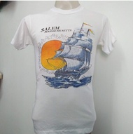 . HAWAII SALEM 1970s เสื้อยืดวินเทจ เสื้อวง วงร็อค เสื้อโอเวอร์ปริ้นส์ Nirvana เสื้อ3D สไตล์วินเทจ A