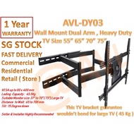 Heavy duty Wall mount tV bracket DY603 37"/43"/55"/65"/75"(SG Ready stock)