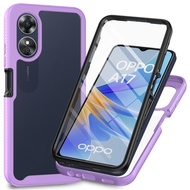 Fits OPPO A75 A17 A16 A53 Reno 6 7 8 Lite 360° All-Inclusive Anti-Drop Phone Case with Screensaver
