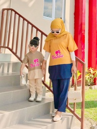 One Set Couple Anak Dan Ibu/Setelan Baju Anak Perempuan/setelan baju Dewasa/Setelan Anak