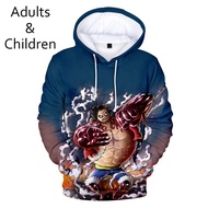 Personality Comic One Piece Hoodies Sweatshirt Harajuku Hooded One Piece Hoodie