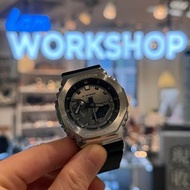 八角形金屬包覆款 CASIO G-Shock 跳字及指針錶 GM-2100-1A