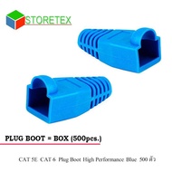 PLUG BOOT CAT 5E CAT 6 Blue 500 ตัว