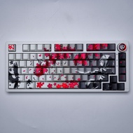 Raven Sakura Keycap PBT Five-Sided Sublimation atk68 Original Factory Translucent wooting Side Engra