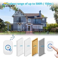 [Cuticate] Wirelesses Doorbell Accessory Gifts Decoration 500 ft Range Multifunctional