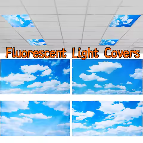 2 X 4 Feet Fluorescent Light Covers With 10 Magnetic Buckles Magnetic Light Filters For Home, Office