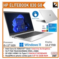 HP ELITEBOOK 830 G8 (1 YEAR WARRANTY T&C)Core i5-13th Gen 13.3"inch TOUCH UPTO 32GB RAM WIN 11 PRO