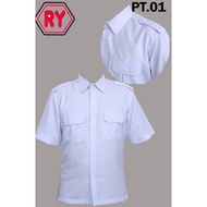 KEMEJA Civil Servant Uniform Shirt, White Civil Servant Uniform for Men, White Civil Servant Uniform