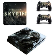 New style The Elder Scrolls V Skyrim PS4 Slim Sticker Play station 4 Skin Sticker Decal For PlayStation 4 PS4 Slim Console&amp;Controller Skin new design