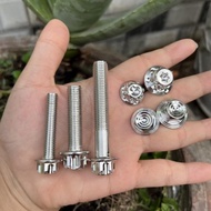 [ Real Photo ][Free Gift] 304 stainless steel exhaust screws for motorbikes (10mm 6F, 10li4F, 8li4F)