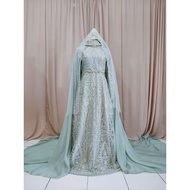 gaun pengantin muslimah syar'i gaun akad gaun walimah gaun pengantin