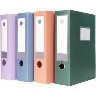 A4 Storage File Boxes Large Capacity Plastic Archives Cases with Lid, 75mm deep, 4 Colores Folding D