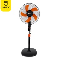 MJY พัดลมโซล่าเซลล์ Solar electric fan พัดลมพร้อมแผงโซล่า ชาร์จไฟพลังงานแสงอาทิตย์ ใช้ไฟบ้านได้ ใช้ง