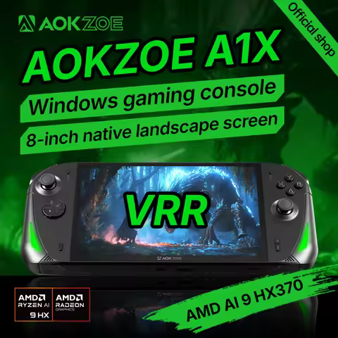 AOKZOE A1X 8" AMD Ryzen AI 9 HX 370 VRR Variable Refresh Rate Handheld Game Console Laptop Oculink P
