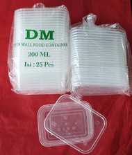 THINWALL DM Rectangle 200ml 1 pak  isi 25 pcs GOOD QUALITY