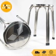 Stainless Steel Meatball Chair Round Bench Aluminum Bench Bar Chair Cafe Bench Warung - BD05