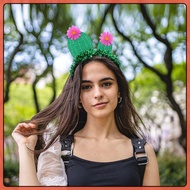 3 Pcs Headband Headbands Cactus Hair Hoop Festival Party 20.00X13.00X1.50CM Green  daneuo