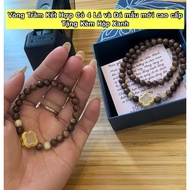 Agarwood Ring Combined with 4-Leaf Clover Vs Stone New Premium Model - Comes with Lotus Green Box