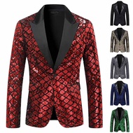 Men Jacket Glitter Sequin Disco suit