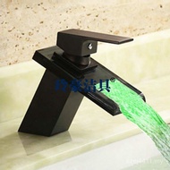 Faucet Premium Power Generating Water Conservative Black Waterfall High-End Antique led Faucet Bathr