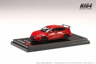 Honda Civic Type R FL5 Alloy Car Model 1:64 Scale Collectible Vehicle Hobby Japan HJ Die-Cast Model 