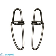JENNIFERDZ 100pcs Fishing Connector Stainless Steel Pin, Stainless Steel Solid Rings Hooked Snaps Pi