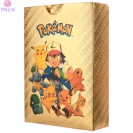 TEQIN Hot Sale 55pcs Pokemon Gold Foil Cards Anime Cartoon Pokemon English Version Tcg Card For Fans Collection