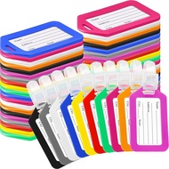Plastic Luggage Tags Suitcases Tags Luggage Tags for Suitcases Baggage Name Label Colors, 3.4 x 1.9 