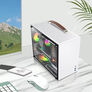 ☀METALFISH S5 White Computer Case Gaming PC Chassis Support MATX/ITX 24.5*24.5cm SFX/ATX PSU Mid w☏